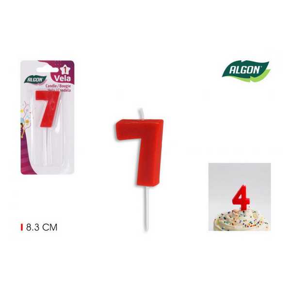 CANDLE ANIVERSARIO VERM.N7 74954