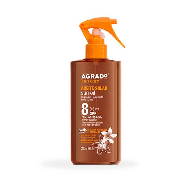 SUN CREAM AGRADO SOL.OLEO PIST.8 20