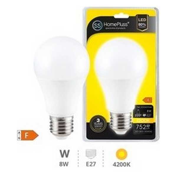 LIGHT BULB H/P.STA.LED E27-8W 4200K