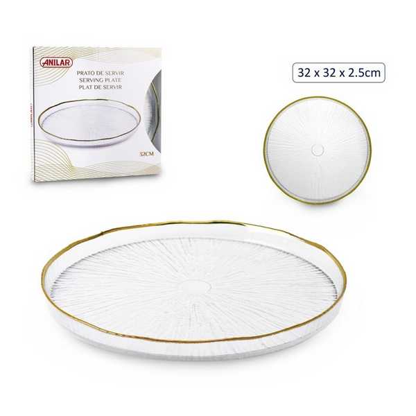 DISH SERVIR GLASS 32CM GSH-3 DISH SERVIR GLASS 32CM GSH-3