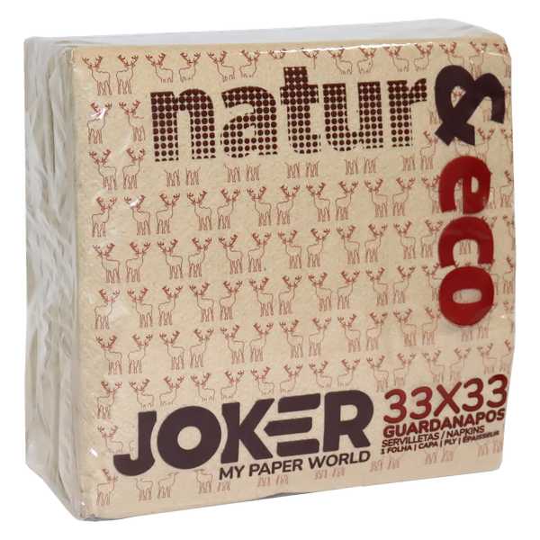 NAPKINS JOKER NATUR&ECO 33X33 70