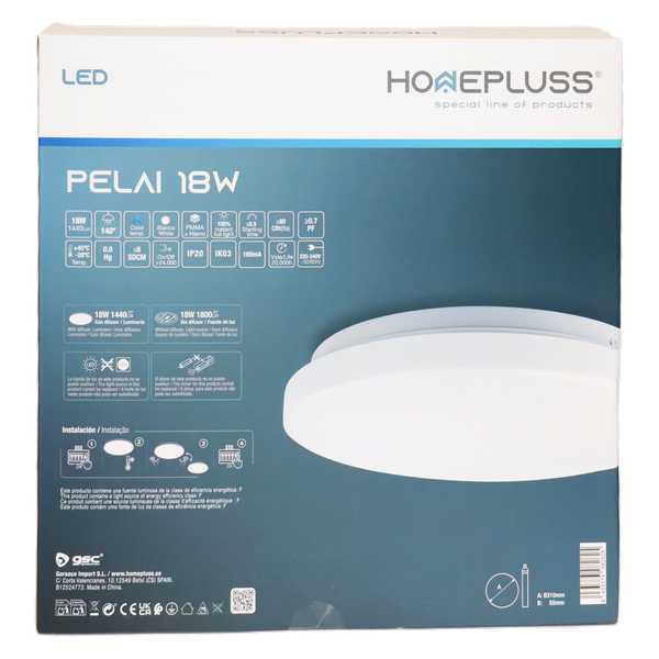 PLAFON H/PL.PELAI LED 18W 6500