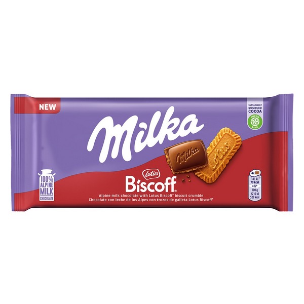 CHOCOLATE MILKA LOTUS BISCOFF 90G