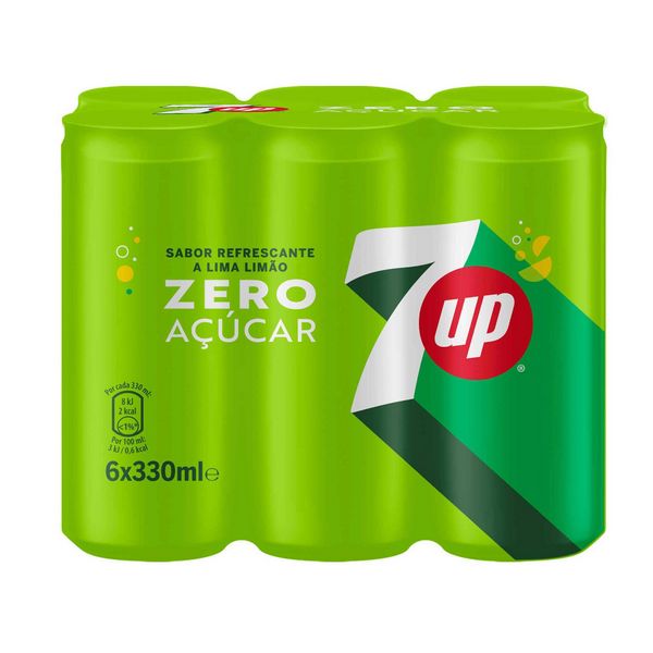 SOFTDRINK 7UP ZERO SUGAR LT 6X33CL