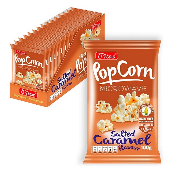 POPCORN PITSO CARAM.SALG.100G