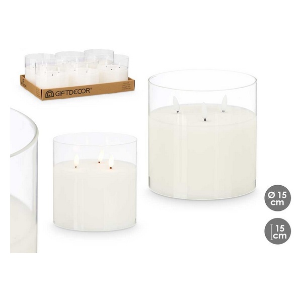 CANDLE LED GLASS GLASS (3LUZ)15353