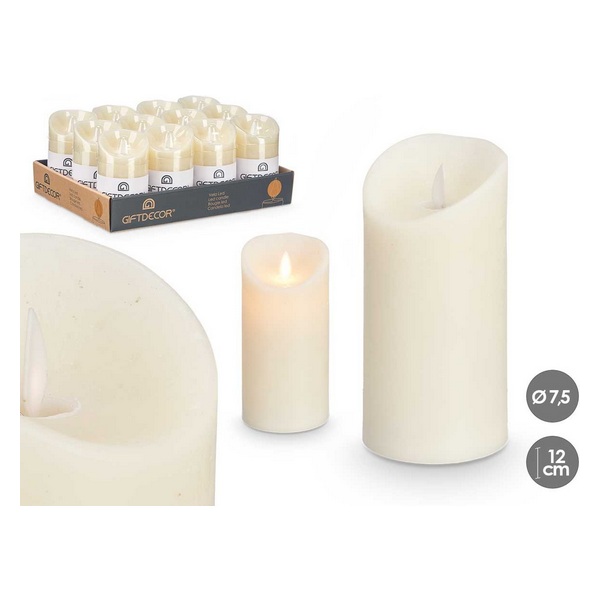 CANDLE LED CREAM 15CM 60508