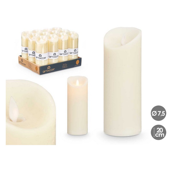 CANDLE LED CREAM 21CM 60509