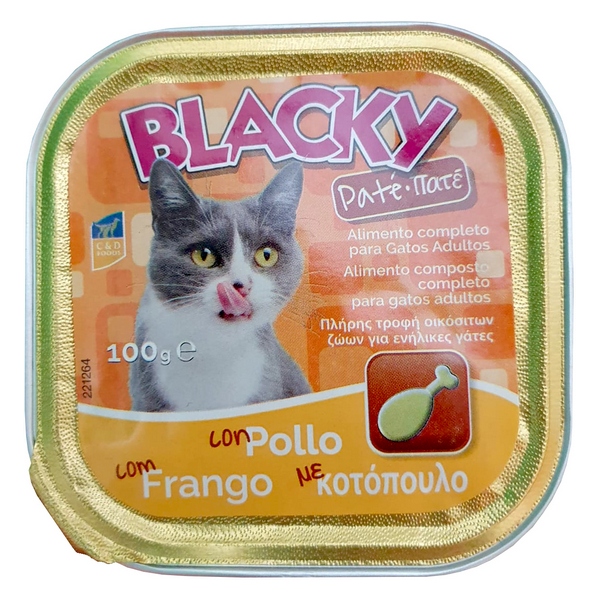 FOOD CAT BLACKY PATE CHICKEN 100G