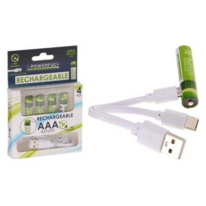 BATTERY POWERF.REC.AAA BL4 C/CAB