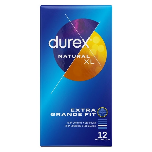CONDOMS DUREX NATURAL XL 12