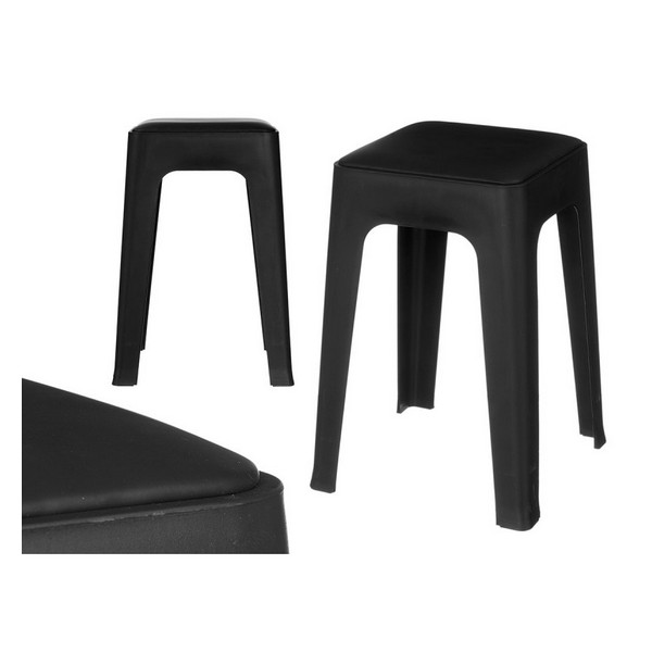 STOOL PLAST. ALMOF.PRETO 12781