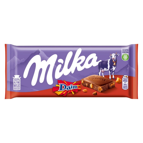 CHOCOLATE MILKA DAIM 90G CHOCOLATE MILKA DAIM 90G